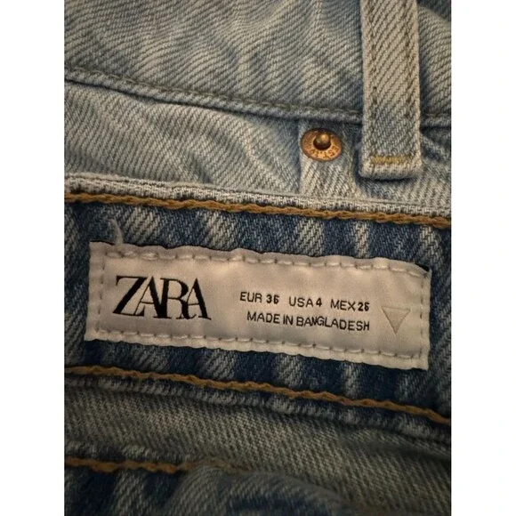 Bundle Zara / H&M Light Blue Distressed Denim Cutoff Shorts (Size 4) - Picture 6 of 7